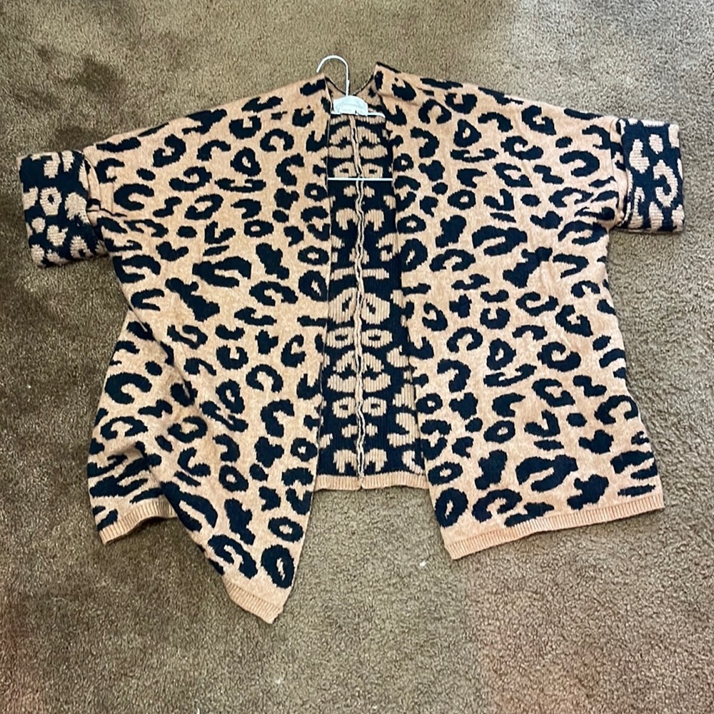 Anthropologie cheetah print sweater